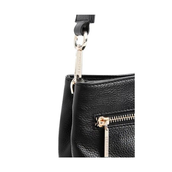 WHISTLES Dion pebbled leather small bucket crossbody bag + Dust bag BLACK - Picture 3 of 13